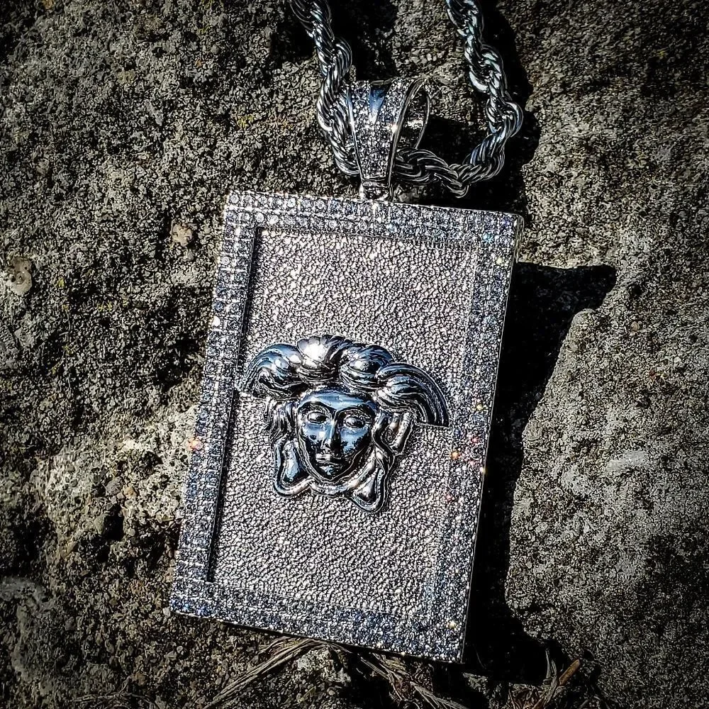 Block Style Medusa Necklace